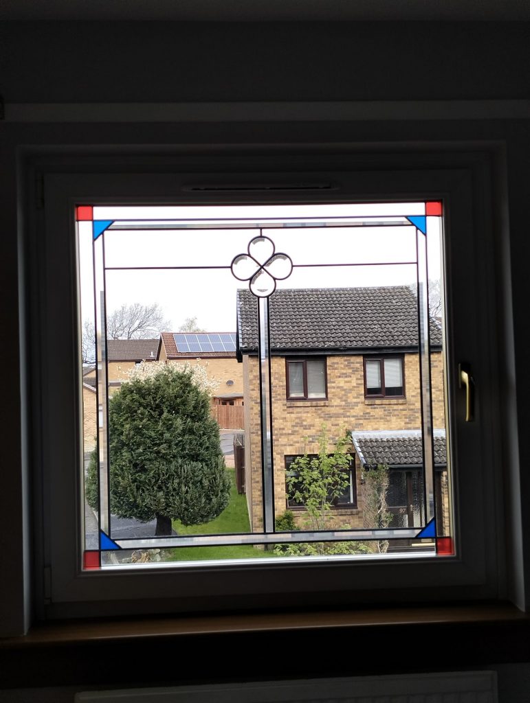 New leaded sealed unit fitted in the same frame, pattern matched and clear